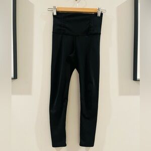 Tiger Friday Black High-Waisted Leggings with gathered waist option!